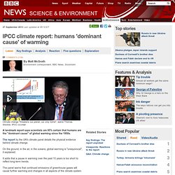 IPCC climate report: humans 'dominant cause' of warming