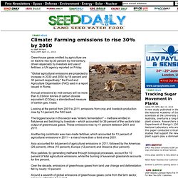 Climate: Farming emissions to rise 30% by 2050