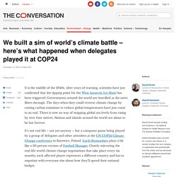 We built a sim of world's climate battle – here's what happened when delegates played it at COP24