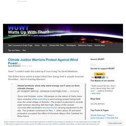 Climate Justice Warriors Protest Against Wind Power…