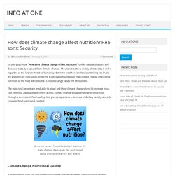 How Does Climate Change Affect Nutrition