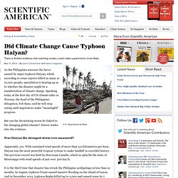 Did Climate Change Cause Typhoon Haiyan?