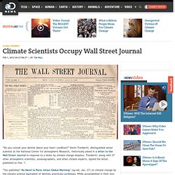 Climate Scientists Occupy Wall Street Journal