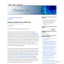 Climate scientists versus climate data