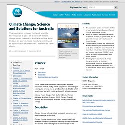 Climate Change: Science and Solutions for Australia