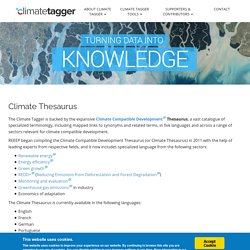 Climate Thesaurus - Climate Tagger