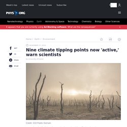 Nine climate tipping points now 'active,' warn scientists
