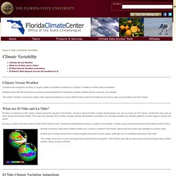 Climate Variability - Florida Climate Center