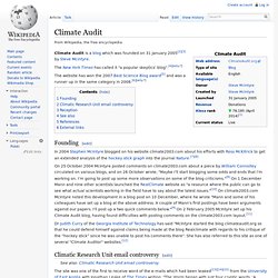 Climate Audit, wikipedia