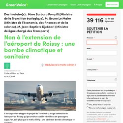 Non à l’extension de l’aéroport de Roissy : une bombe climatique et sanitaire