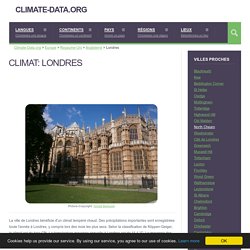 Climat: Londres - Diagramme climatique, Courbe de température, Table climatique - Climate-Data.org