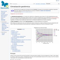 Climatización geotérmica - Ekopedia