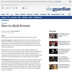 How to climb Everest