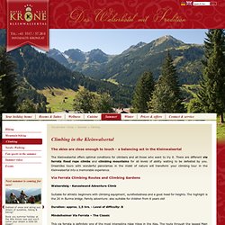 Climbing in the Kleinwalsertal - Hotel Alte Krone