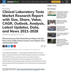 Clinical Laboratory Tests Market Research Report with Size, Share, Value, CAGR, Outlook, Analysis, Latest Updates, Data, and News 2021-2028