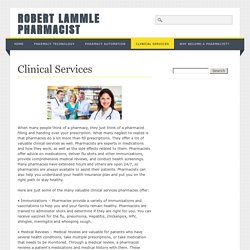 Clinical Services Pharmacies Offer