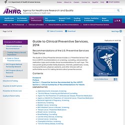 Guide to Clinical Preventive Services, 2014