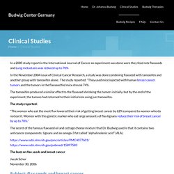 Budwig Center Germany - Clinical Studies