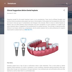 Clinical Suggestions Before Dental Implants