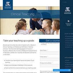 Clinical Teaching : Online graduate courses
