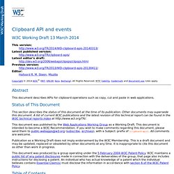 Clipboard API and events
