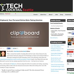 Clipboard, Your Personal Online Note-Taking Solution