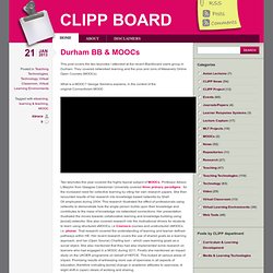 CLIPP Board » Durham BB & MOOCs