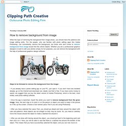 Clipping Path Creative: How to remove background from image