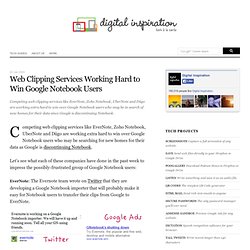 Web Clipping Services Working Hard to Win Google Notebook Users