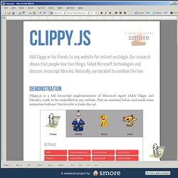 ClippyJS - Add Clippy or his friends to any website for instant nostalgia