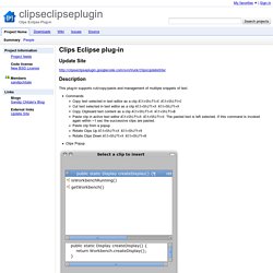 clipseclipseplugin - Clips Eclipse Plug-in