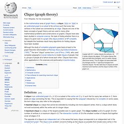 Clique (graph theory)