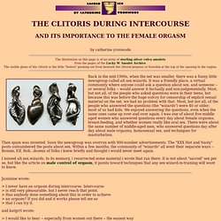 The Clitoris During Intercourse