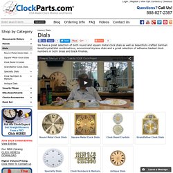 Clock Dials - Antique Round Metal Replacement Parts