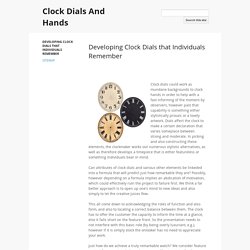 Clock Dials And Hands