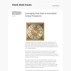 Clock Dials Faces