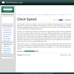 Clock Speed Definition