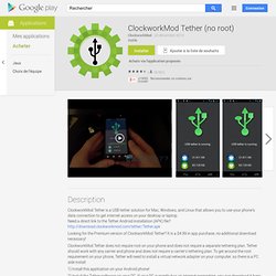 ClockworkMod Tether (no root)