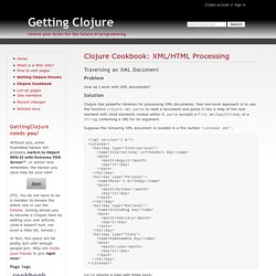 Clojure Cookbook: XML/HTML Processing - Getting Clojure