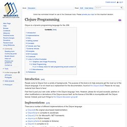 Clojure Programming