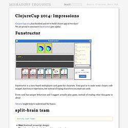 ClojureCup 2014: Impressions