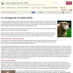 Le clonage de la brebis Dolly