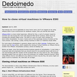 How to clone virtual machines in VMware ESXi