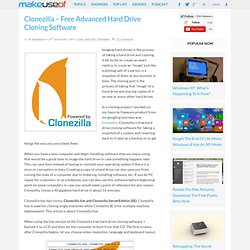 Clonezilla – Free Advanced Hard Drive Cloning Software