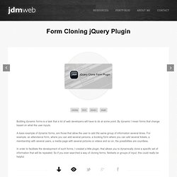 Form Cloning jQuery Plugin