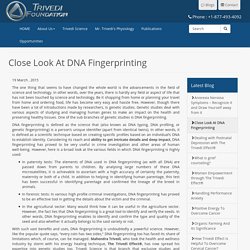 Close Look At DNA Fingerprinting