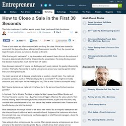 How to Close a Sale in the First 30 Seconds