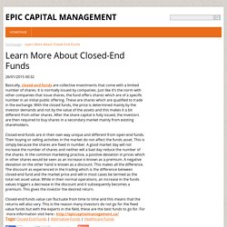 Learn More About Closed-End Funds