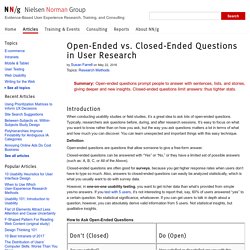 Open-Ended vs. Closed-Ended Questions in User Research