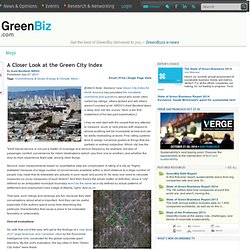 A Closer Look at the Green City Index